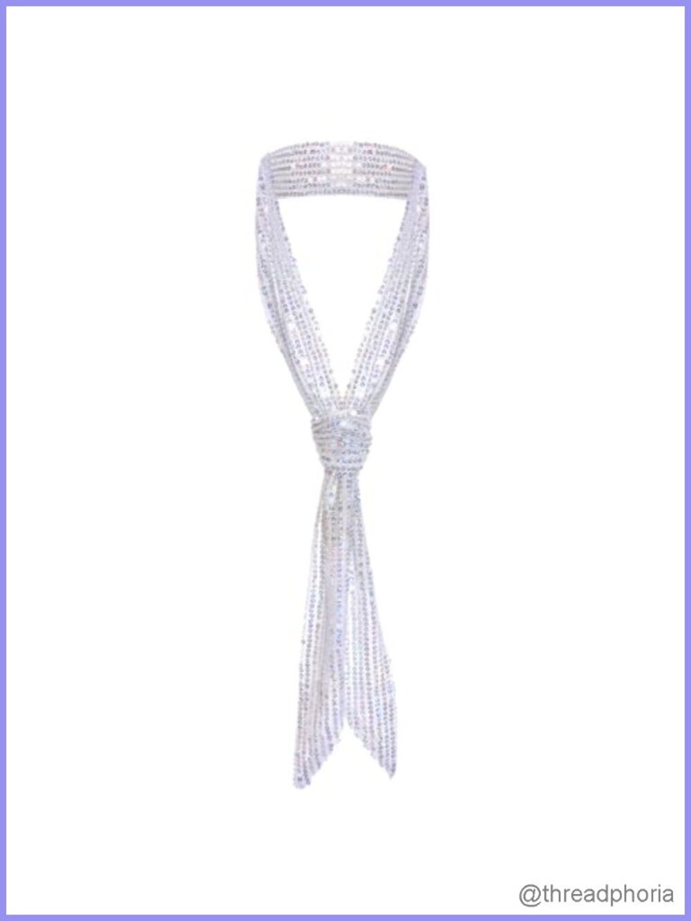 Sequin Sparkle Scarf Women Halloween Prom Wedding Necktie Belt